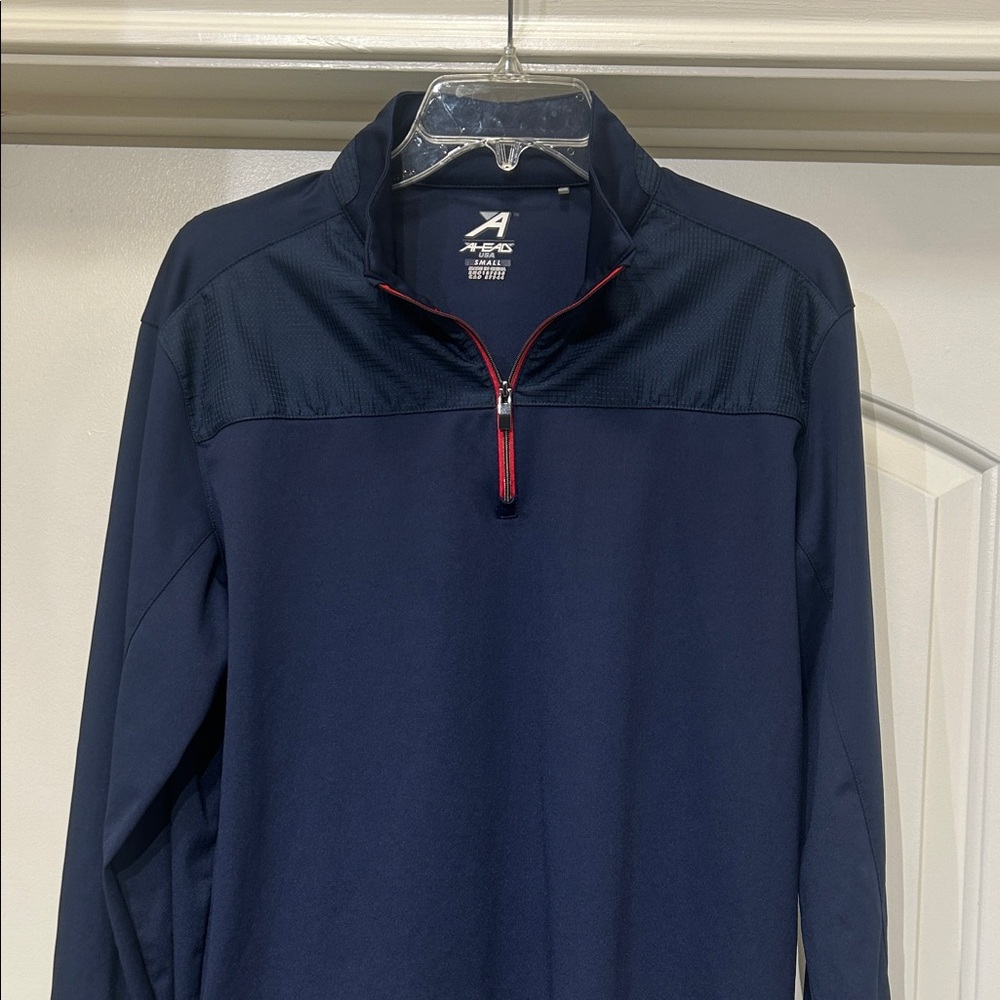 Head Navy Quarter-Zip Pullover with‎ Red Zip Trim